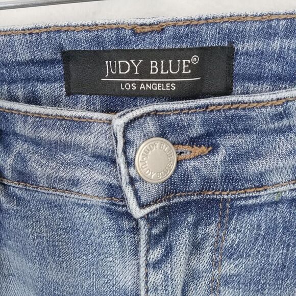 Judy Blue Maika Paisley Bandana Print Boyfriend Fit Jeans 26 Distressed - Picture 4 of 13